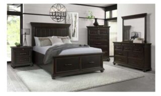 6 PC Slater Bedroom Set - Black