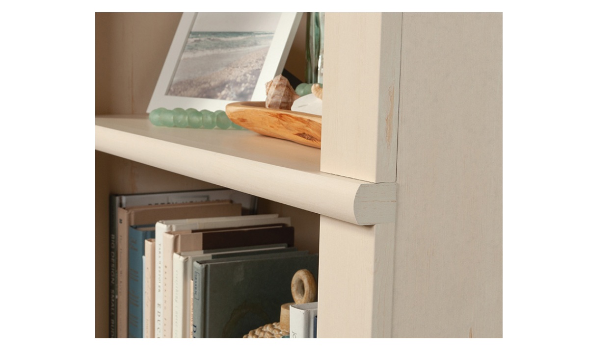 5 Shelf Bookcase - Antiqued White (158085) - Image 6