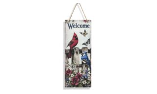 Cardinal and Blue Jay Welcome Plaque (FBH95965)