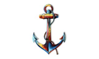 Colourful Anchor - Metal Art (SDC98541)