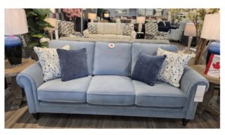 **Superstyle 9613 Sofa - Velour Blue