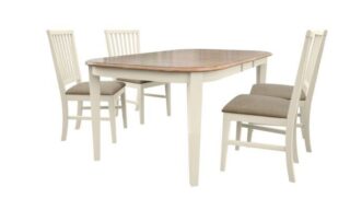 *7 Piece Barrie Dining Set - White/Oak