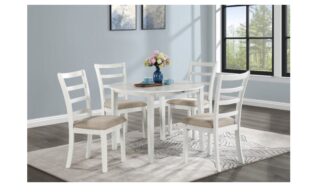 *5 Piece Emma Dining Set - White