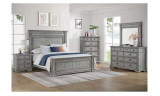 6 PC Glenmore Bedroom Set - Aged Grey