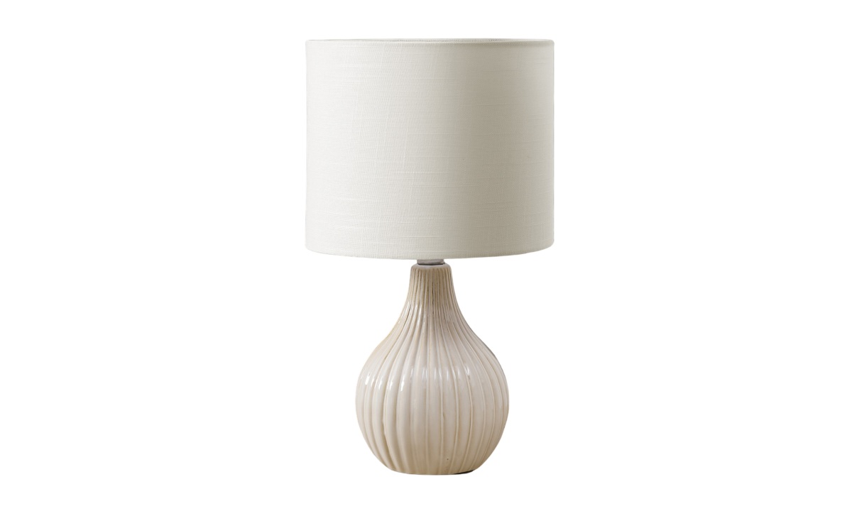17" Beige Ceramic Table Lamp (I 9776) - Image 2