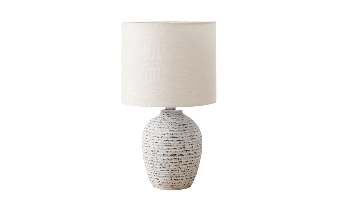 17" Ivory Ceramic Table Lamp (I 9787) - Image 2