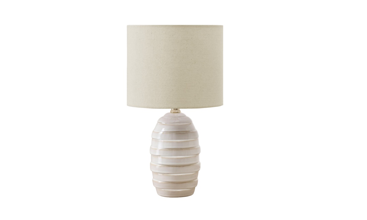 17" Ivory Ceramic Table Lamp (I 9789) - Image 2