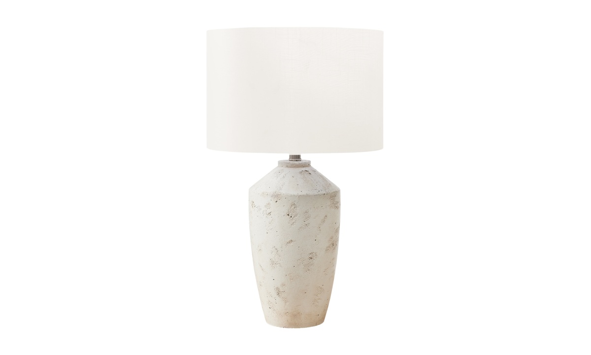 25" Ivory Concrete Table Lamp (I 9892) - Image 2