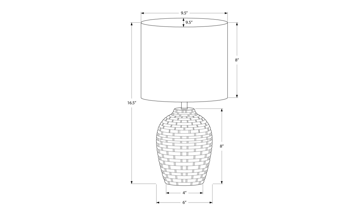 17" Ivory Ceramic Table Lamp (I 9787) - Image 3