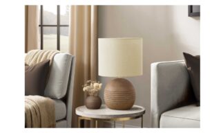 15" Brown Resin Table Lamp (I 9793)