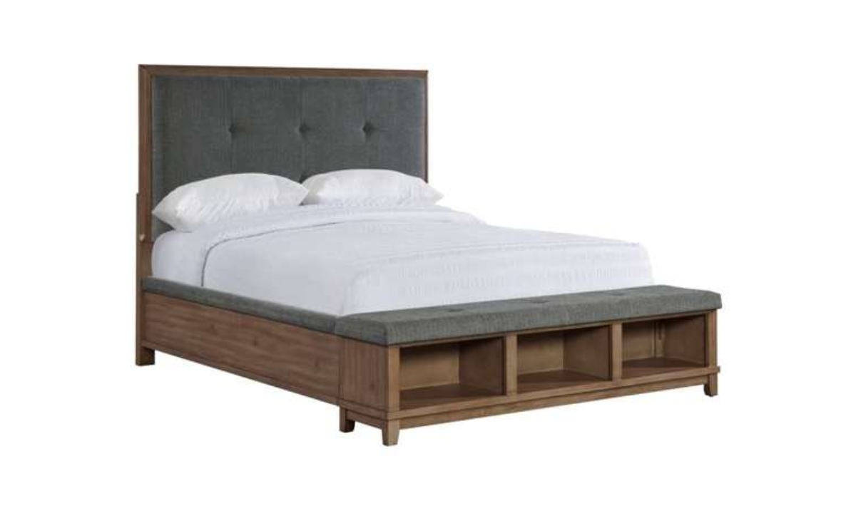 Jolene Upholstered Queen Bed - Grey