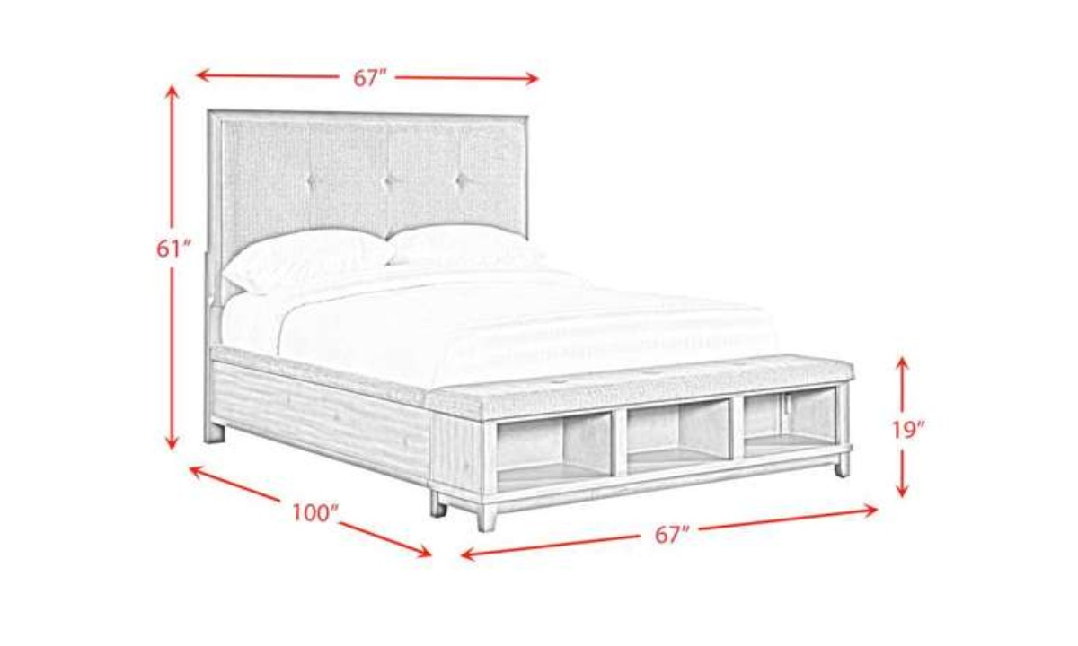 Jolene Upholstered Queen Bed - Grey - Image 6