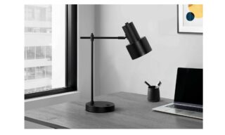 21" Black Metal Table Lamp (I 9647)