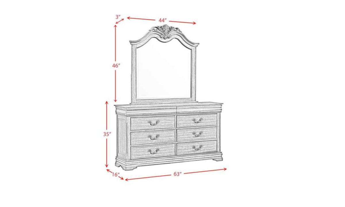 Northridge Dresser and Mirror - Cherry - Image 5