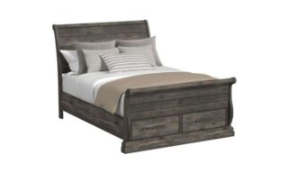 Park Ridge Sleigh Double Bed - Charcoal
