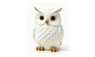 White and Gold Owl (QMD91904)