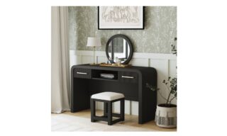 Ridgemont Dressing Table w/Stool - Black
