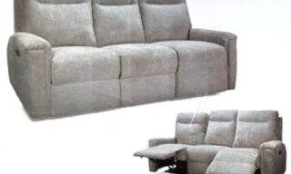 **Superstyle 9520 Power Reclining Sofa - Siren Steel