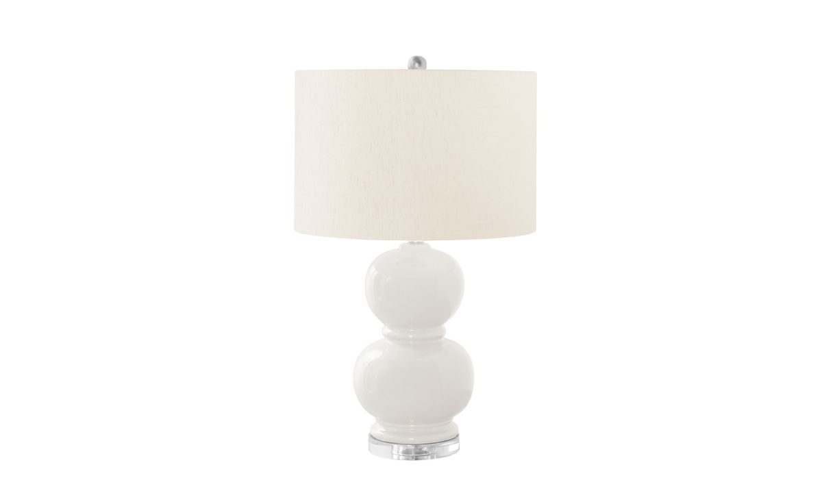 25" Cream Ceramic Table Lamp (I 9744) - Image 3
