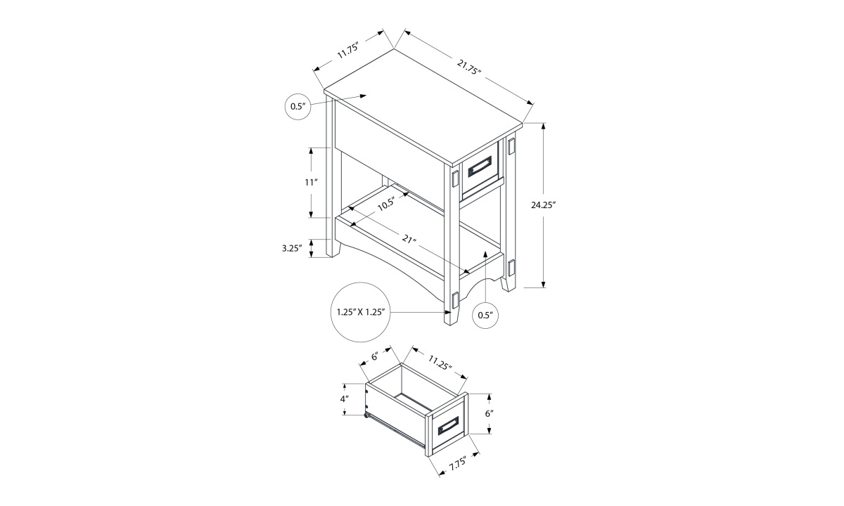 Walnut End Table (I 3955) - Image 9