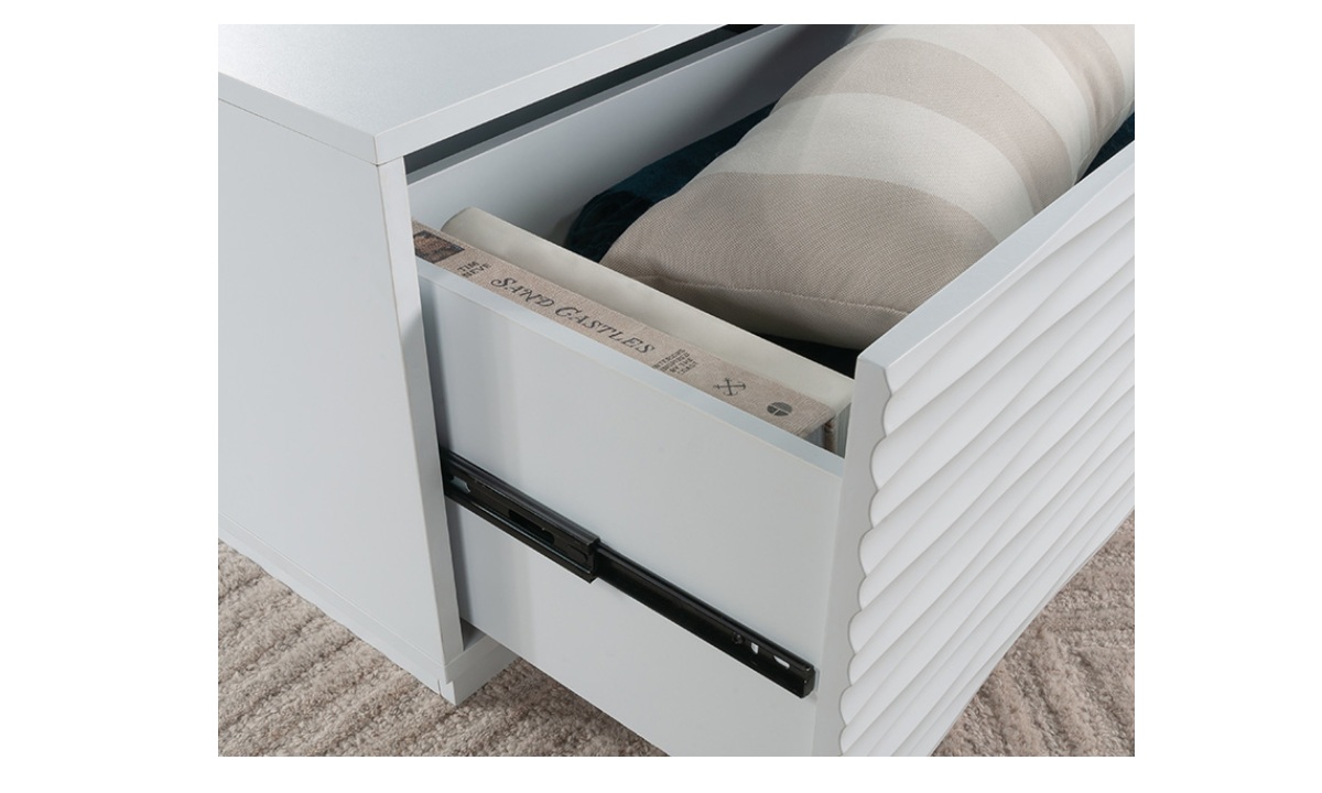 Morgan Main Coffee Table w/Storage - White (434923) - Image 8
