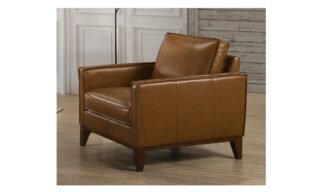 Caspar Leather Chair - Caramel