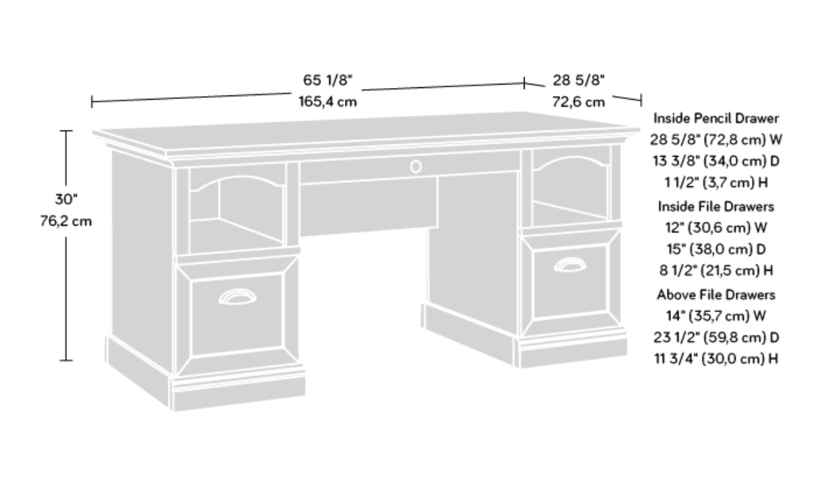 Sonnet Springs Executive Desk - Pebble Pine (434922) - Image 13
