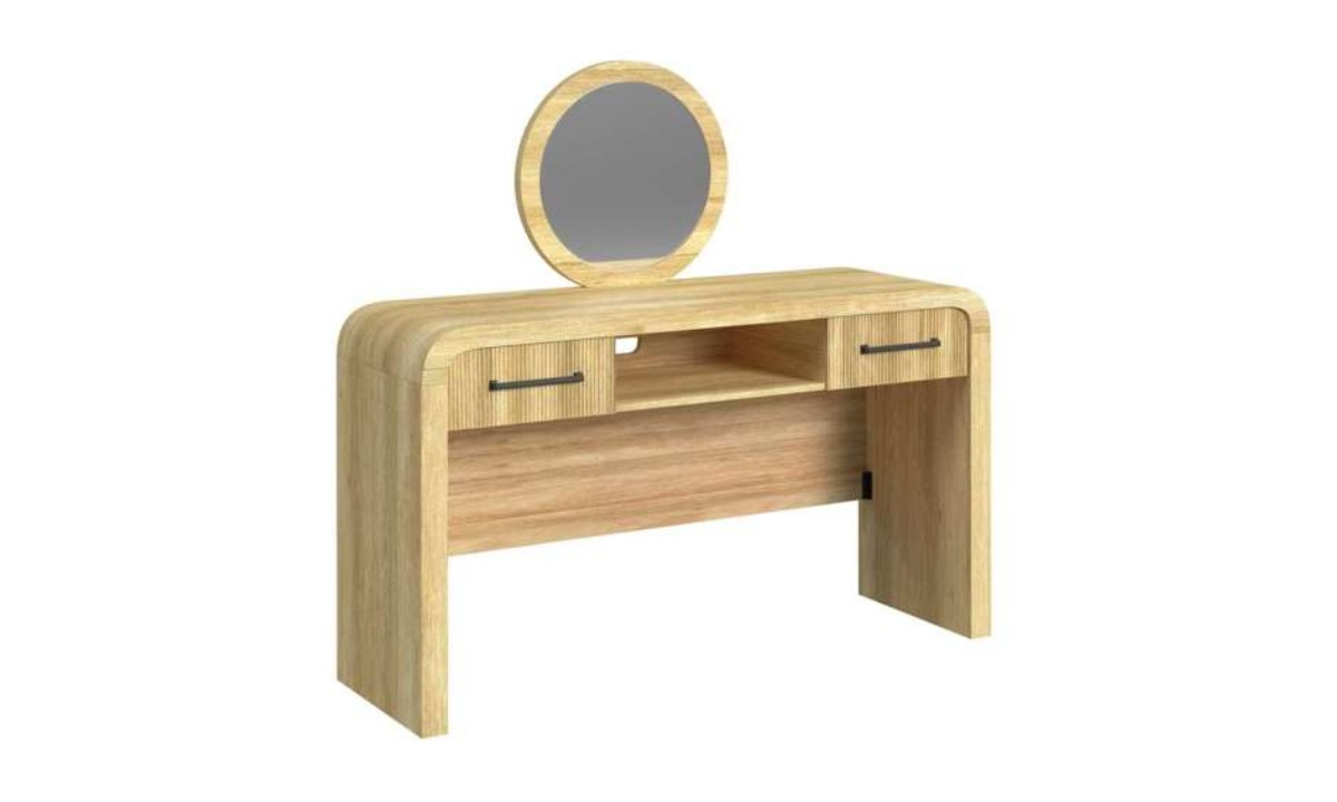 Ridgemont Dressing Table w/Stool - Natural - Image 3