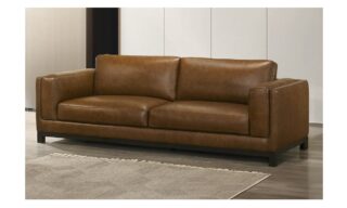 Sayer Leather Sofa - Brown