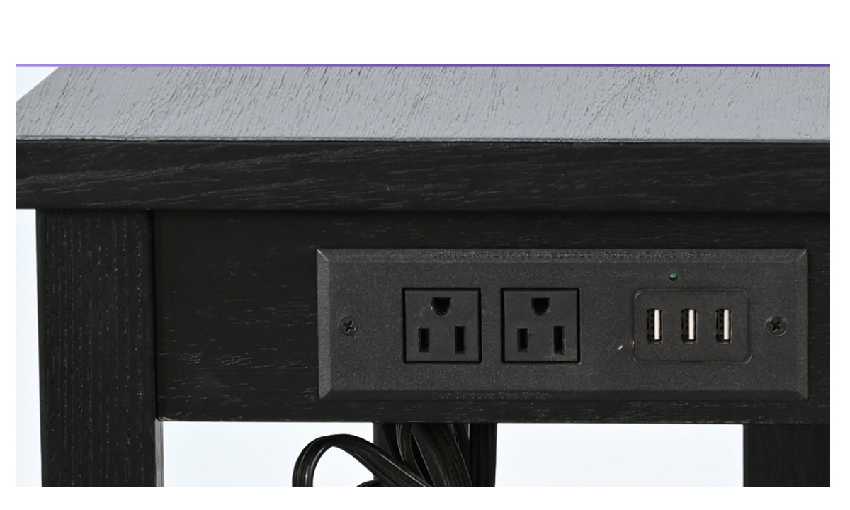Homestead Chair Side Table w/Power Strip (2226TL-P) - Image 2