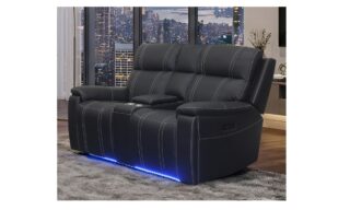 *Hartley Power Loveseat - Black