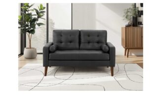 *Loveseat - Black PU (8J12A95)