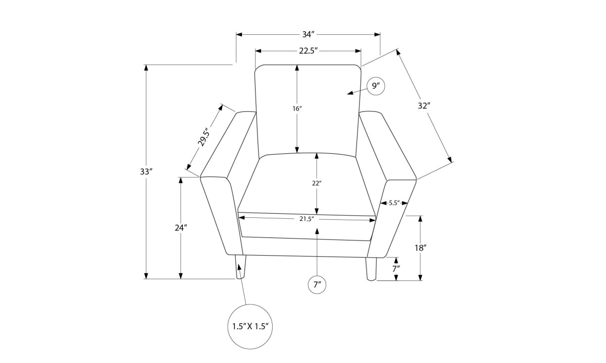 **Chair - Light Brown Fabric (8J21L31) - Image 3