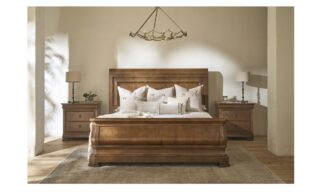New Lou Louie Sleigh Bed - Cognac
