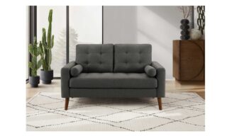 *Loveseat - Grey Fabric (8J12L17)