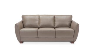 *Dylan Leather Sofa - Light Mushroom